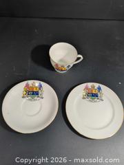 MaxSold Auction: Aynsley Bone China Teacup & Saucer - Diamond Jubilee Crest - Ottawa (Ontario, Canada) SELLER MANAGED Downsizing Online Auction - Regiment Avenue