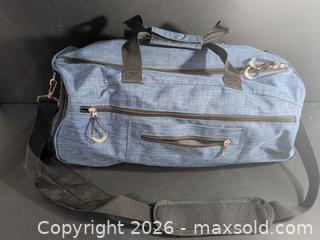 MaxSold Auction: Blue Small Polyester Gym Bag with Adjustable Shoulder Strap - Ottawa (Ontario, Canada) SELLER MANAGED Downsizing Online Auction - Regiment Avenue