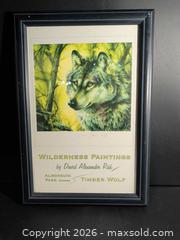 MaxSold Auction: David Alexander Risk Framed Wolf Landscape Print - Ottawa (Ontario, Canada) SELLER MANAGED Downsizing Online Auction - Regiment Avenue