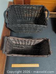 MaxSold Auction: Lot of 9 Wicker baskets/cases - Ottawa (Ontario, Canada) SELLER MANAGED Downsizing Online Auction - Regiment Avenue