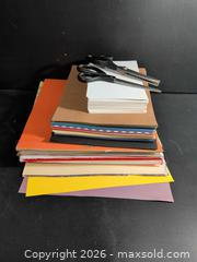 MaxSold Auction: Scrapbook & Cardstock Paper Pads with Scissors (8.5x11, 12x12) - Ottawa (Ontario, Canada) SELLER MANAGED Downsizing Online Auction - Regiment Avenue