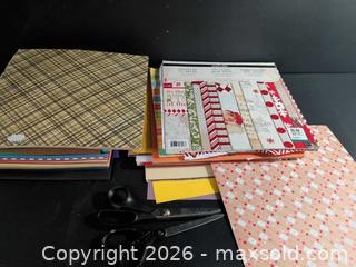 MaxSold Auction: Scrapbook & Cardstock Paper Pads with Scissors (8.5x11, 12x12) - Ottawa (Ontario, Canada) SELLER MANAGED Downsizing Online Auction - Regiment Avenue