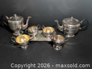 MaxSold Auction: Silver-Plated Tea Set with Tray and Serving Bowls - Ottawa (Ontario, Canada) SELLER MANAGED Downsizing Online Auction - Regiment Avenue
