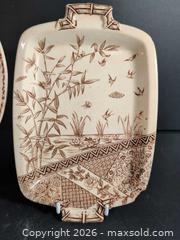 MaxSold Auction: Victorian Brown Transferware Plate & Serving Tray, Earthenware - Ottawa (Ontario, Canada) SELLER MANAGED Downsizing Online Auction - Regiment Avenue