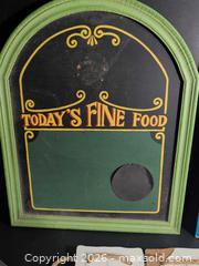 MaxSold Auction: Wood Chalkboard Wall Plaque with Clips and Hanging Hardware - Ottawa (Ontario, Canada) SELLER MANAGED Downsizing Online Auction - Regiment Avenue