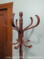 MaxSold Auction: Wood Mahogany Freestanding Coat Rack, Traditional Style - Ottawa (Ontario, Canada) SELLER MANAGED Downsizing Online Auction - Regiment Avenue