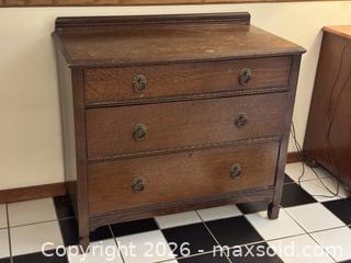 MaxSold Auction: Antique Oak Chest of Drawers  - Victoria (British Columbia, Canada) SELLER MANAGED Estate Sale Online Auction - Simcoe Street