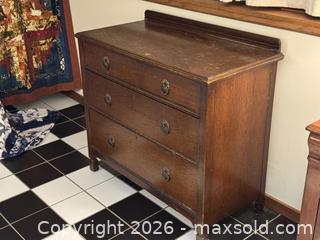 MaxSold Auction: Antique Oak Chest of Drawers  - Victoria (British Columbia, Canada) SELLER MANAGED Estate Sale Online Auction - Simcoe Street