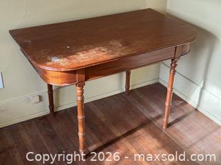MaxSold Auction: Antique Walnut Georgian-Style Console Table  - Victoria (British Columbia, Canada) SELLER MANAGED Estate Sale Online Auction - Simcoe Street