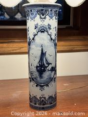 MaxSold Auction: Delft Blue Sailing Ship Table Lamp  - Victoria (British Columbia, Canada) SELLER MANAGED Estate Sale Online Auction - Simcoe Street