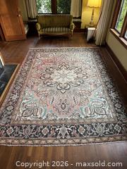 MaxSold Auction: Kashmir Woven Rug  - Victoria (British Columbia, Canada) SELLER MANAGED Estate Sale Online Auction - Simcoe Street