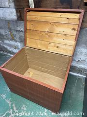 MaxSold Auction: Large Wooden Blanket Chest  - Victoria (British Columbia, Canada) SELLER MANAGED Estate Sale Online Auction - Simcoe Street