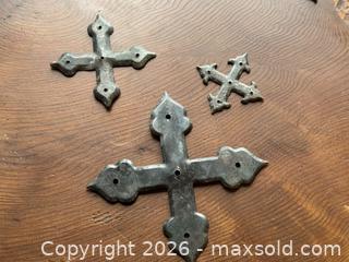 MaxSold Auction: Lot of Gothic/Cossack Cross Hardware Mounts  - Victoria (British Columbia, Canada) SELLER MANAGED Estate Sale Online Auction - Simcoe Street