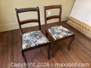 MaxSold Auction: Pair Vintage Duncan Phyfe-Style Dining Chairs - Victoria (British Columbia, Canada) SELLER MANAGED Estate Sale Online Auction - Simcoe Street
