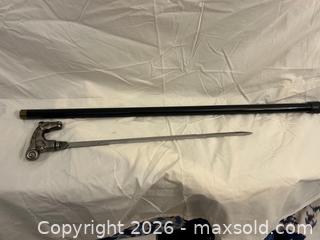 MaxSold Auction: Replica Horsehead Sword Cane  - Victoria (British Columbia, Canada) SELLER MANAGED Estate Sale Online Auction - Simcoe Street