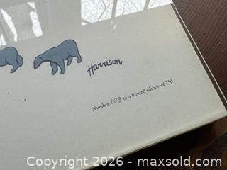 MaxSold Auction: Ted Harrison Limited Print - Rigs, Ships, and Helicopters Over Ice  - Victoria (British Columbia, Canada) SELLER MANAGED Estate Sale Online Auction - Simcoe Street