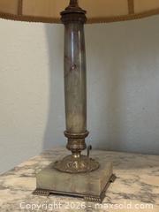 MaxSold Auction: Vintage Green Onyx Column Lamp  - Victoria (British Columbia, Canada) SELLER MANAGED Estate Sale Online Auction - Simcoe Street