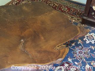 MaxSold Auction: Vintage Live Edge Oak Coffee Table  - Victoria (British Columbia, Canada) SELLER MANAGED Estate Sale Online Auction - Simcoe Street