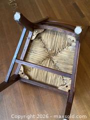 MaxSold Auction: Vintage Mahogany Rush Seat Chair  - Victoria (British Columbia, Canada) SELLER MANAGED Estate Sale Online Auction - Simcoe Street