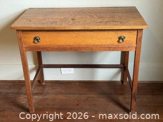 MaxSold Auction: Vintage Oak Side Table - Victoria (British Columbia, Canada) SELLER MANAGED Estate Sale Online Auction - Simcoe Street