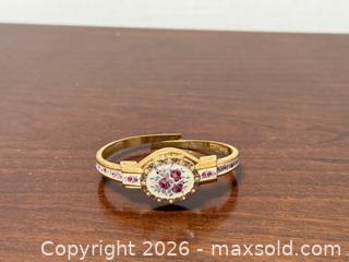 MaxSold Auction: Andre Mouche Swiss Ronda Movement Red Floral Pattern Ladies Bangle Watch -  Mountain View (California, USA) SELLER MANAGED Estate Sale Online Auction - Clark Avenue