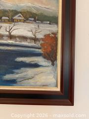 MaxSold Auction: Beautiful Large Vintage Framed Art: Winter Landscape 43x36  -  Mountain View (California, USA) SELLER MANAGED Estate Sale Online Auction - Clark Avenue