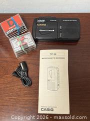 MaxSold Auction: Casio TP-30 Microcassette Recorder w/ Accessories -  Mountain View (California, USA) SELLER MANAGED Estate Sale Online Auction - Clark Avenue