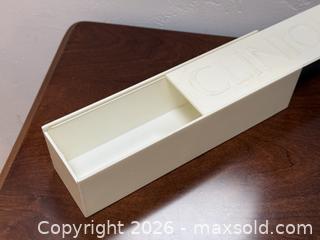 MaxSold Auction: Clinique White Plastic Storage Display Box Organizer Cosmetic Case -  Mountain View (California, USA) SELLER MANAGED Estate Sale Online Auction - Clark Avenue