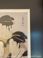 MaxSold Auction: Framed Art: Kitagawa Utamaro Three Beauties of the Present Day Woodblock Vintage/Antique -  Mountain View (California, USA) SELLER MANAGED Estate Sale Online Auction - Clark Avenue
