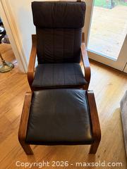 MaxSold Auction: MCM Ikea Poang Chair & Leather Ottoman -  Mountain View (California, USA) SELLER MANAGED Estate Sale Online Auction - Clark Avenue