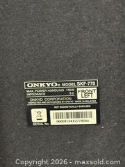 MaxSold Auction: Onkyo SKF-770 Tower Speakers -  Mountain View (California, USA) SELLER MANAGED Estate Sale Online Auction - Clark Avenue