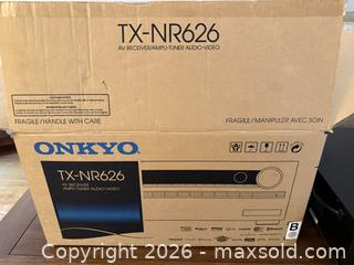 MaxSold Auction: Onkyo TX-NR626 AV Receiver Ampli-Tuner & Speakers -  Mountain View (California, USA) SELLER MANAGED Estate Sale Online Auction - Clark Avenue