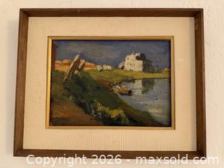 MaxSold Auction: Vintage Framed Art: Countryside Landscape. Signed  -  Mountain View (California, USA) SELLER MANAGED Estate Sale Online Auction - Clark Avenue