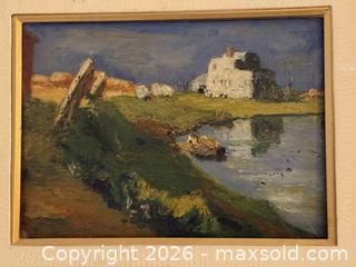 MaxSold Auction: Vintage Framed Art: Countryside Landscape. Signed  -  Mountain View (California, USA) SELLER MANAGED Estate Sale Online Auction - Clark Avenue