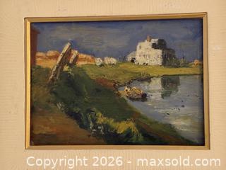 MaxSold Auction: Vintage Framed Art: Countryside Landscape. Signed  -  Mountain View (California, USA) SELLER MANAGED Estate Sale Online Auction - Clark Avenue