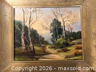 MaxSold Auction: Vintage Framed Art: Signed Landscape -  Mountain View (California, USA) SELLER MANAGED Estate Sale Online Auction - Clark Avenue