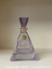 MaxSold Auction: Vintage Italian Sc 24% Lead Crystal Pink Purple Art Glass Perfume Bottle. Beautiful!! -  Mountain View (California, USA) SELLER MANAGED Estate Sale Online Auction - Clark Avenue