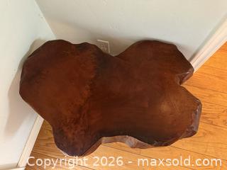 MaxSold Auction: Vintage Live Edge Specimen Burl Coffee Table With Root Base. Great Piece! -  Mountain View (California, USA) SELLER MANAGED Estate Sale Online Auction - Clark Avenue