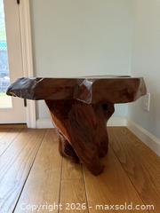 MaxSold Auction: Vintage Live Edge Specimen Burl Coffee Table With Root Base. Great Piece! -  Mountain View (California, USA) SELLER MANAGED Estate Sale Online Auction - Clark Avenue