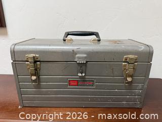 MaxSold Auction: Vintage Sears Craftsman 6512 20” Gray Metal Tool Box w/ Tray Mechanics -  Mountain View (California, USA) SELLER MANAGED Estate Sale Online Auction - Clark Avenue