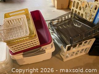 MaxSold Auction: 10+ Generic Plastic Storage Bins, Lids, Baskets & Drawers - Longmont (Colorado, USA) PARTNER MANAGED Estate Sale Online Auction - Whitehall Drive