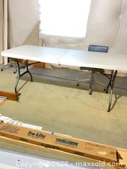 MaxSold Auction: 6 ft Gray Folding Table with Blue Rolling Chair - Longmont (Colorado, USA) PARTNER MANAGED Estate Sale Online Auction - Whitehall Drive