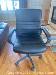 MaxSold Auction: Black Faux Leather Mid-Back Office Chair, Adjustable Height - Longmont (Colorado, USA) PARTNER MANAGED Estate Sale Online Auction - Whitehall Drive