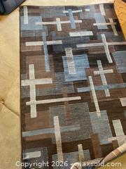 MaxSold Auction: Multi-Color Geometric Area Rug, Blue Cream Beige - Longmont (Colorado, USA) PARTNER MANAGED Estate Sale Online Auction - Whitehall Drive