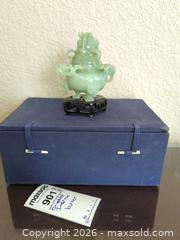 MaxSold Auction: Oriental incense burner.  Appears to be jade.   - Longmont (Colorado, USA) PARTNER MANAGED Estate Sale Online Auction - Whitehall Drive