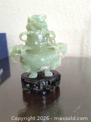 MaxSold Auction: Oriental incense burner.  Appears to be jade.   - Longmont (Colorado, USA) PARTNER MANAGED Estate Sale Online Auction - Whitehall Drive