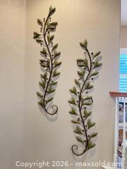 MaxSold Auction: Pair of Green/Bronze Metal Wall Decor (Tall, 2 Pieces) - Longmont (Colorado, USA) PARTNER MANAGED Estate Sale Online Auction - Whitehall Drive