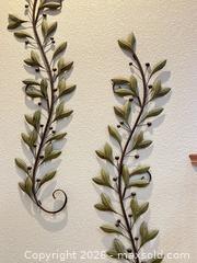 MaxSold Auction: Pair of Green/Bronze Metal Wall Decor (Tall, 2 Pieces) - Longmont (Colorado, USA) PARTNER MANAGED Estate Sale Online Auction - Whitehall Drive