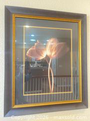 MaxSold Auction: Pair of Large Framed Tulip Wall Art with Wood Frames - Longmont (Colorado, USA) PARTNER MANAGED Estate Sale Online Auction - Whitehall Drive