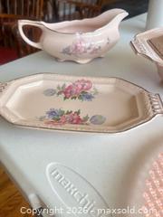MaxSold Auction: Pink Floral Porcelain & Glass Serving Set with Silver Trim - Longmont (Colorado, USA) PARTNER MANAGED Estate Sale Online Auction - Whitehall Drive